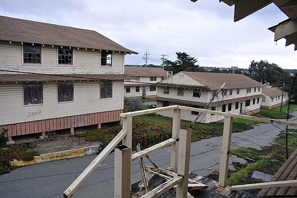 Abandoned Army barracks at Fort Ord