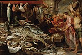 Рыбный рынок. Ок. 1621. Холст, масло. Совместно с А. Ван Дейком. Музей истории искусств, Вена