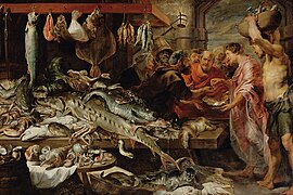 Frans Snyders and Anthonis van Dyck - Fish market (Tribute Money?).jpg