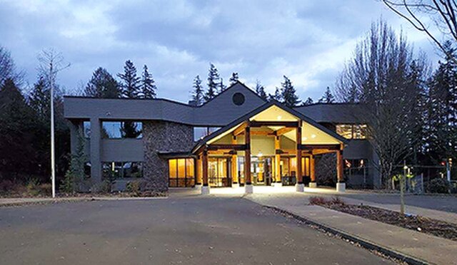 The headquarters building of the Mount Hood National Forest