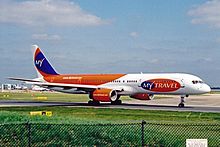 Il Boeing 757 della Daallo operato dalla MyTravel Airways.