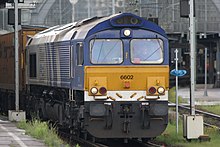 Class 66 locomotive of ERS Railways in Karlsruhe. GM-EMD 2000.jpg