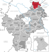 Lage der Gemeinde Gefrees im Landkreis Bayreuth