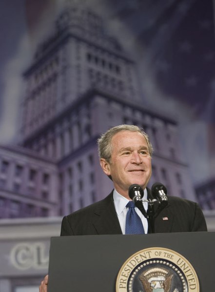 File:GeorgeWBush Cleveland 3rdanniversary IraqWar speech2006.jpg