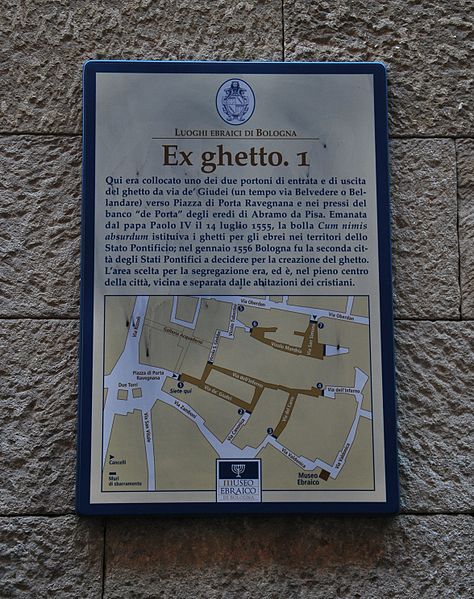 File:Ghetto in Bologna plaque.jpg