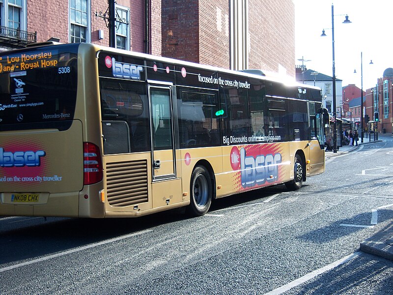 File:Go North East bus 5308 Mercedes Benz O530 Citaro NK08 CHX The Laser livery in Sunderland 9 May 2009 pic 2.jpg