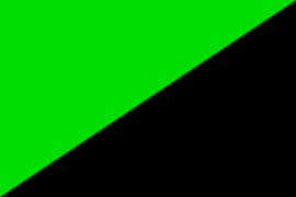 Bandera del anarcoecologismo.
