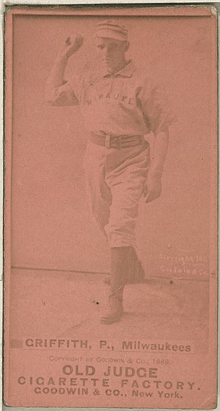 File:Griffith, Milwaukee Team, baseball card portrait LCCN2008675083.jpg