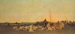 Guillaumet, Gustave, Evening Prayer in the Sahara, 1863.JPG