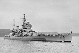 HMS <i>Anson</i> (79) King George V-class battleship of the Royal Navy