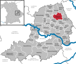Läget för Haibach i Landkreis Straubing-Bogen