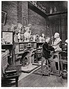 Thornycroft in his studio, 1883[14]