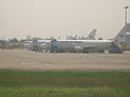 Một chiếc máy bay của Jetstar Pacific tại sân bay Nội Bài