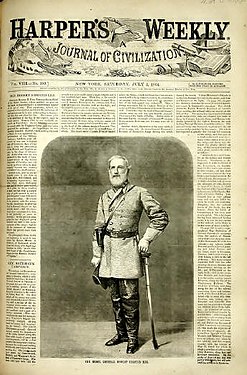 Titelseite des Harper’s Weekly vom 2. Juli 1864: Abbildung des Konföderierten-Generals Robert E. Lee