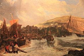 Hastings- Boats making the Shore in a Breeze, by John James Chalon, 1819 Hastings- Boats making the Shore in a Breeze, by John James Chalon, 1819.JPG