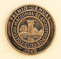 Gold Medal Award of the National College of Architects, Hospital Maternidad Obrera, Havana 1942