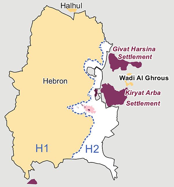 Political map of Hebron