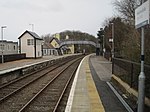 Helmsdale Railway Station, Footbridge And Signal Box On Platform