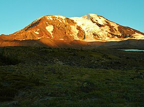 Adams Glacier, the second largest glacier in the contiguous United States, as seen from the Pacific Crest Trail.