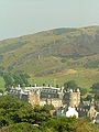 Holyrood Palace with Arthur's Seat in the background