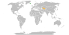 Location map for Iceland and Uzbekistan.