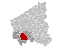 Lokasi Ieper di Flandria Barat