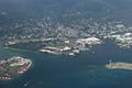 Victoria, Ile de Mahe vue d'avion