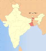 Location of West Bengal