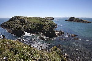 View of the coast of Chiloé Island west of Ancud.