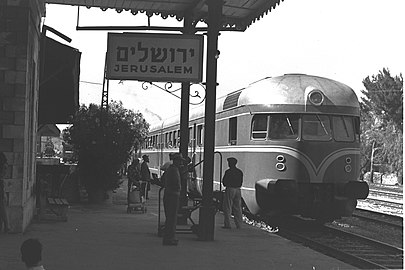 Дизель-поезд LHB в Иерусалиме (1956 год)