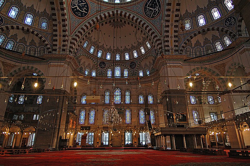 File:Istanbul Fatih Mosque interior in 2004 4896.jpg