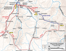 Map of the Iuka/Corinth campaign