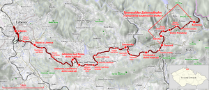 Vorschaubild für Bahnstrecke Liberec–Kořenov