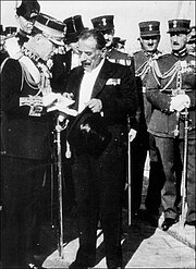 Kondylis with George II in 1935 King George II of Greece and regent Kondylis.jpg