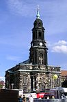 Dresdens Kreuzkirche vid Altmarkt