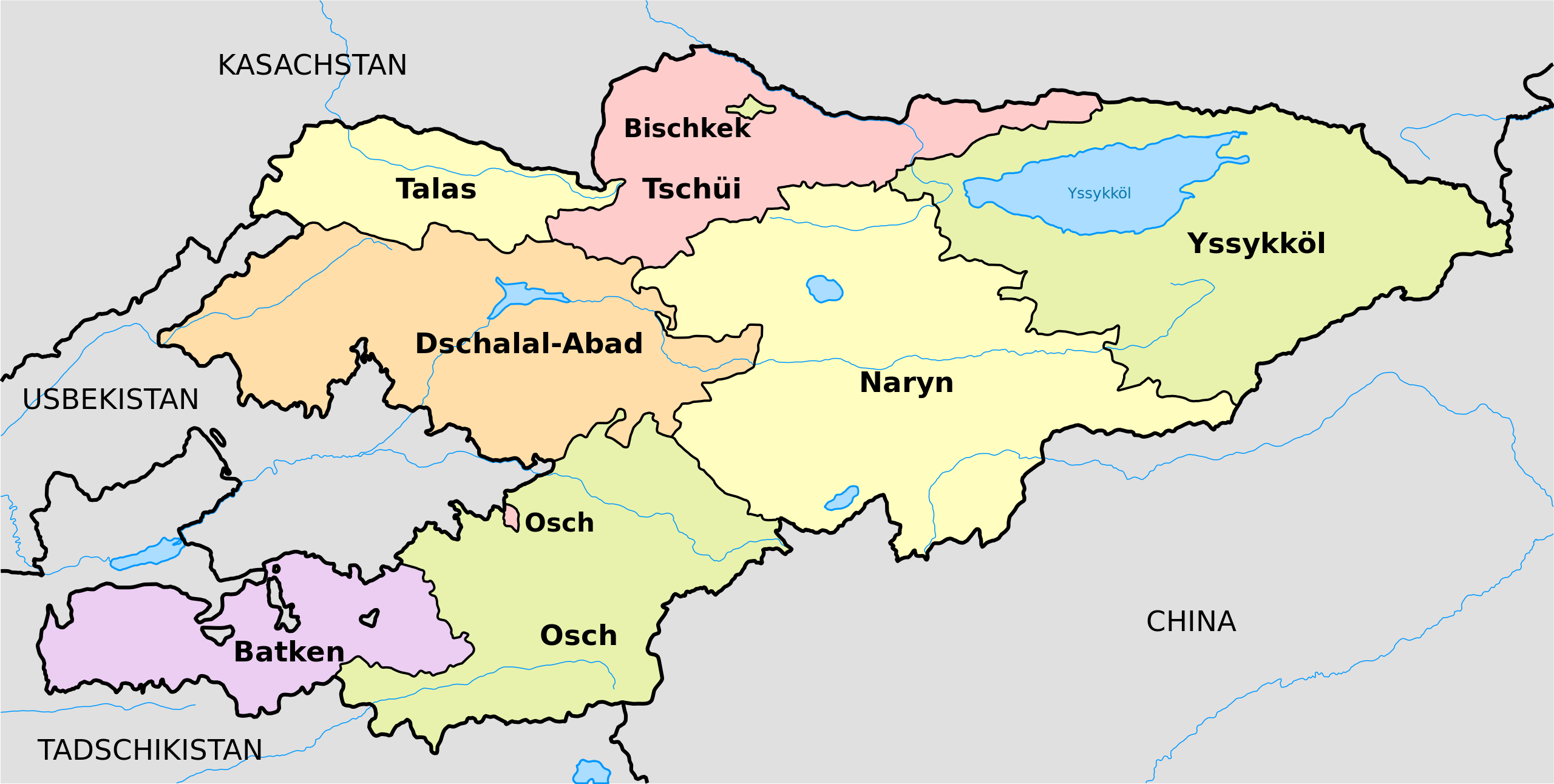 File:Kyrgyzstan, administrative divisions - de  - Wikimedia  Commons