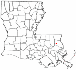 Covingtonin sijainti Louisianassa