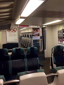 The interior of an M7 car. LIRR Train Car Interior.JPG
