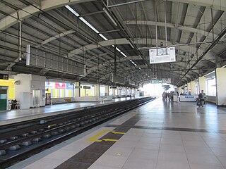 <span class="mw-page-title-main">Fernando Poe Jr. station (LRT)</span> Train station in Quezon City, Philippines
