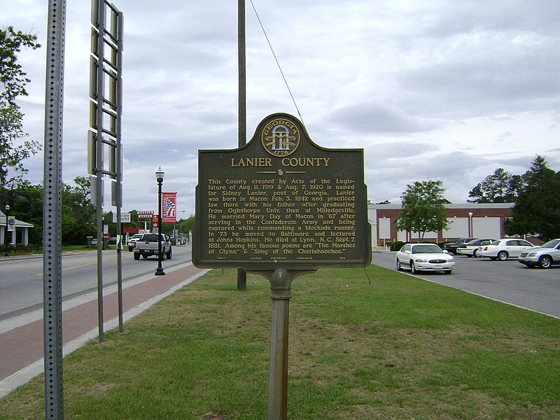 File:Lanier County Historical Marker.jpg