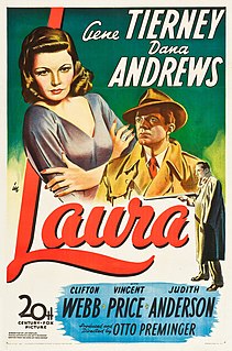 <i>Laura</i> (1944 film) 1944 American film noir directed by Otto Preminger