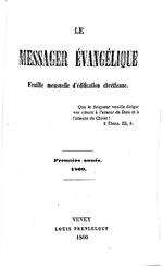 Thumbnail for File:Le Messager Évangélique, Vol. 1, 1860.pdf