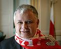 President of the Republic of Poland Lech Kaczyński with a scarf