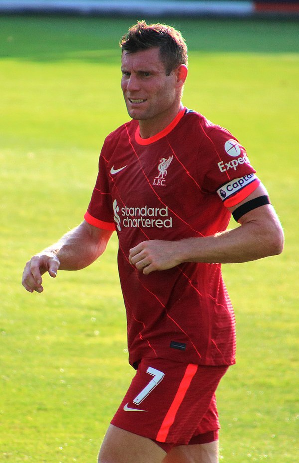 James Milner, vice-captain of Liverpool from 2015-2023. As depicted in the image, vice-captains serve as their team's captain when the regular captain