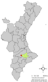 Розташування муніципалітету Алфафара у автономній спільноті Валенсія