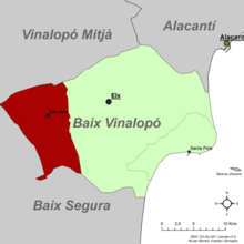 dans la comarque du Bajo Vinalopó.