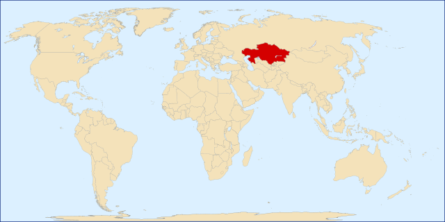 Kasakhstans beliggenhed