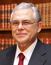 Former Prime Minister of Greece Lucas Papademos Lucas Papademos 2011-11-11.jpg