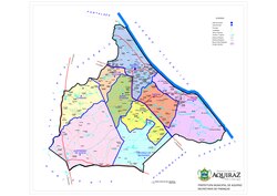 Mapa dos distritos de Aquiraz-CE