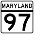 Maryland Route 97 marker